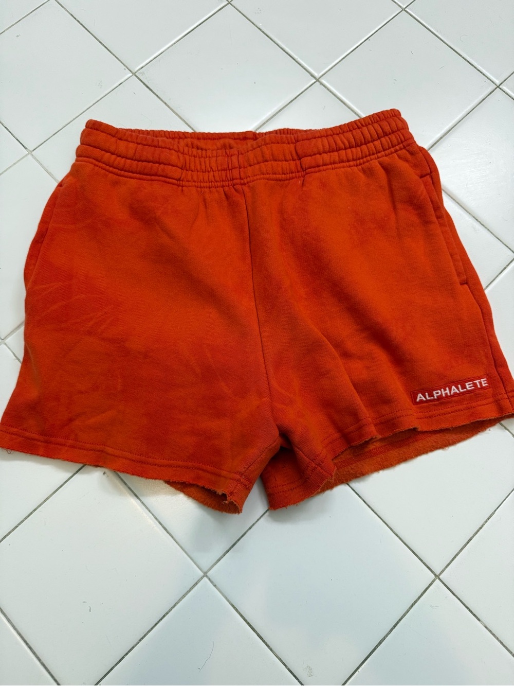 Alphalete Women's Orange Athletic Sweat Shorts